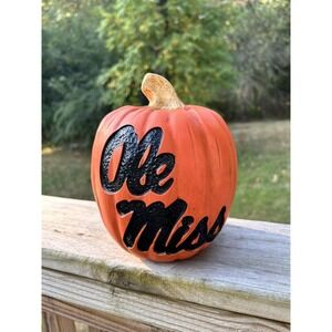 halloween ole‎ miss ceramic hand painted pumpkin
